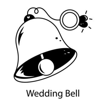 Trendy Wedding Bell vector