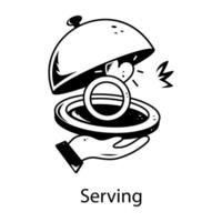 Trendy Serving Concepts vector