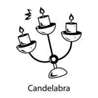 Trendy Candelabra Concepts vector
