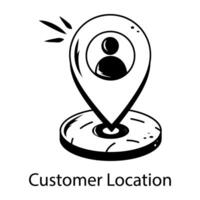 Trendy Customer Location vector