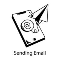 Trendy Sending Email vector