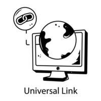 Trendy Universal Link vector