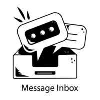 Trendy Message Inbox vector