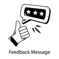 Trendy Feedback Message vector