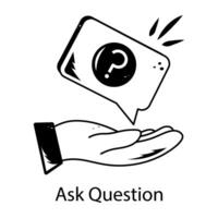 Trendy Ask Question vector