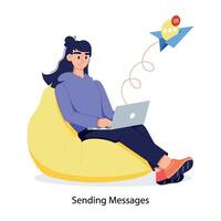 Trendy Sending Messages vector