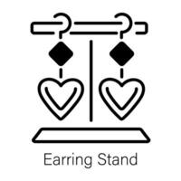 Trendy Earring Stand vector