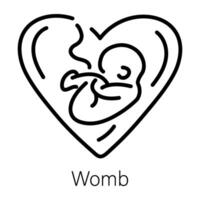 Trendy Womb Concepts vector