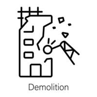 Trendy Demolition Concepts vector