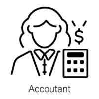 Trendy Accountant Concepts vector