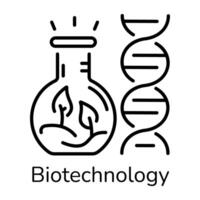 Trendy Biotechnology Concepts vector