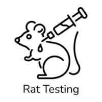 Trendy Rat Testing vector