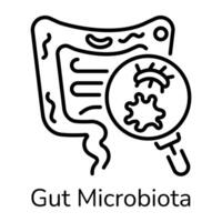 Trendy Gut Microbiota vector