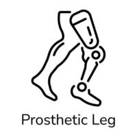 Trendy Prosthetic Leg vector