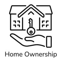 Trendy Home Ownership vector