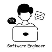 Trendy Software Engineer vector