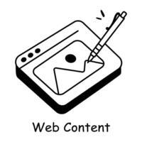 Trendy Web Content vector