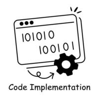 Trendy Code Implementation vector