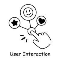 Trendy User Interaction vector