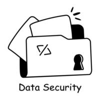 Trendy Data Security vector