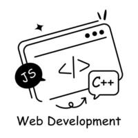 Trendy Web Development vector