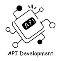 Trendy API Development vector