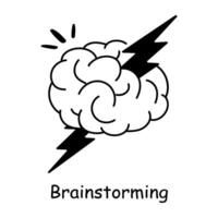 Trendy Brainstorming Concepts vector
