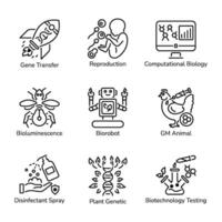 Set of Life Sciences Linear Icons vector