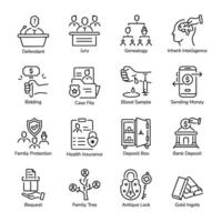 Modern Set of Legacy Assets Linear Icons vector