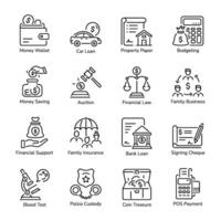Latest Pack of Legacies and Inheritance Linear Icons vector
