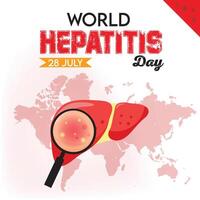 International hepatitis day post vector