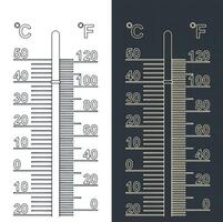 Thermometer blueprint illustrations vector