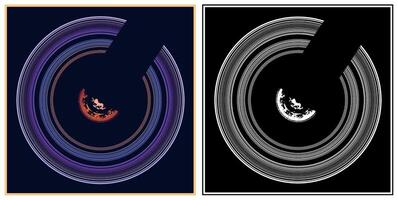 Saturn from an unusual perspective vector