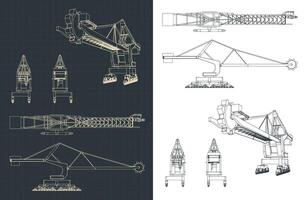 Stacker reclaimer blueprints vector