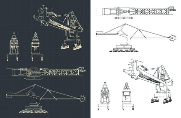 Stacker reclaimer blueprints