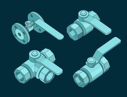 Ball Valves Set vector