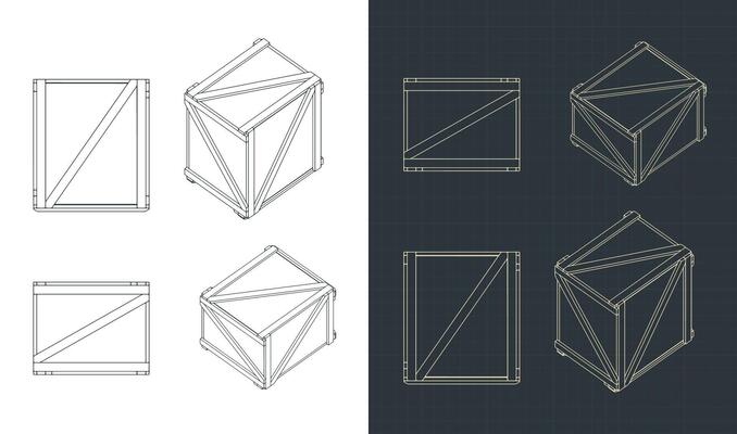 Shipping crates blueprints