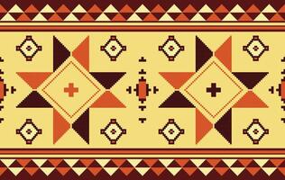 Geometric ethnic seamless pattern colorful. traditional ethnic oriental style pattern, Designed for background ,wallpaper ,carpet ,clothing ,weaving ,ikat pattern ,fabric ,embroidery ,textile vector
