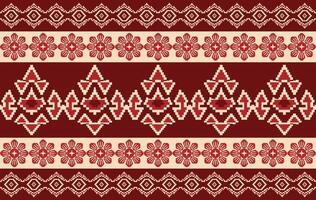 Geometric floral ethnic fabric seamless pattern colorful. traditional ethnic textile printed pattern, Designed for background ,wallpaper ,carpet ,clothing ,printed pattern ,fabric ,embroidery vector