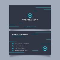 Minimalistic business card template design. Featuring a two-sided layout with a combination of gray colors. vector