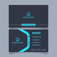 Minimalistic business card template design. Featuring a two-sided layout with a combination of gray colors. vector