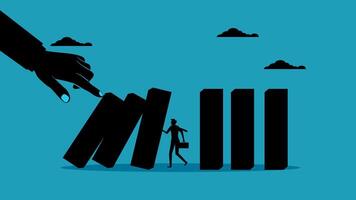 businessman pushing a stack of money to the top of a stack of money vector
