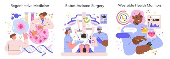Future Medicine. Flat Illustration vector