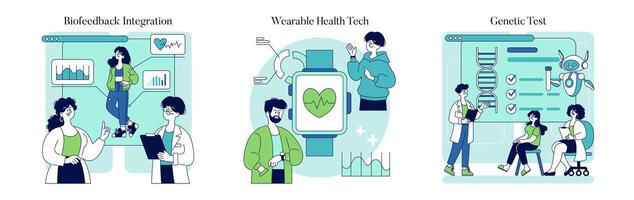 Biohacking. Flat Illustration vector