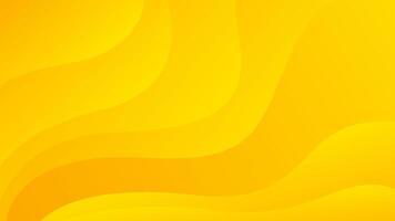 Bright orange-yellow abstract dynamic background with waving shapes. Fresh lemon orange color. Modern wallpapers for templates, banners, sales, events, ads, web and pages vector