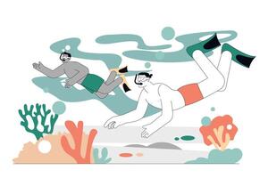 Summer Activities. Flat Illustration vector