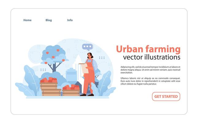 Urban Harvest. Flat illustration.