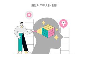 Soft Skills Flat illustration. vector