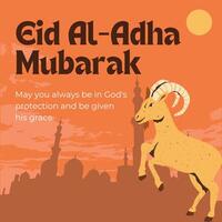 Eid Al Adha Mubarak Festival Background vector