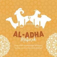 Eid Al Adha Mubarak Festival Background vector